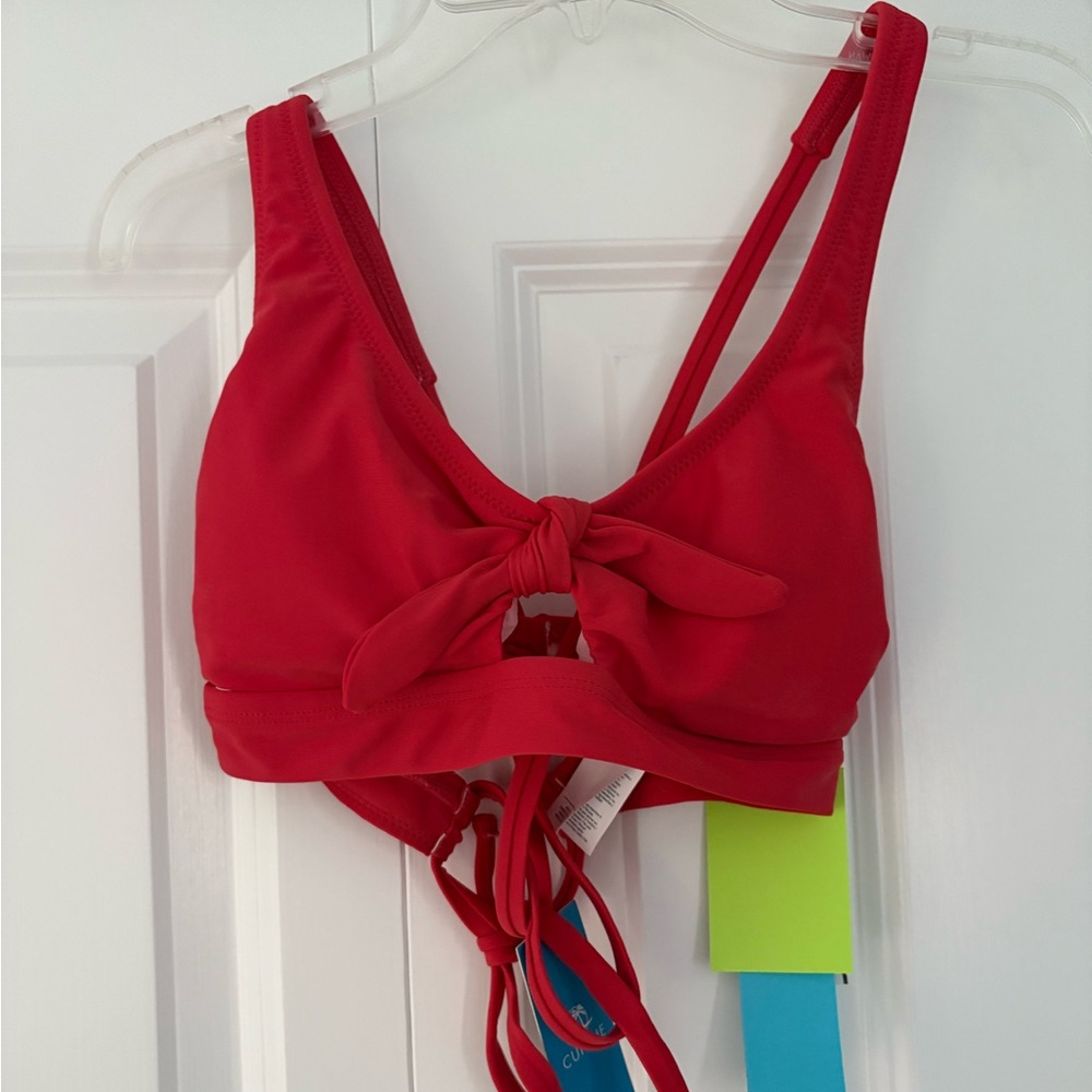 Cupshe Vibrant Red Bikini Top